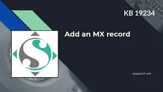 Add an MX record 19234
