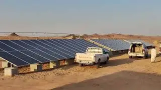 تشغيل غطاس 100 حصان في محافظه الخرج تنفيذ مؤسسة البديل المتجدد للطاقة الشمسية في الخرج شارع الكفرات