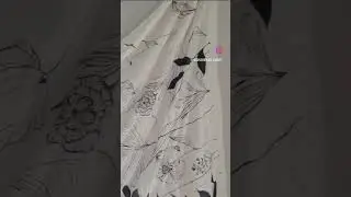 Black floral art hand painted organza silk saree
