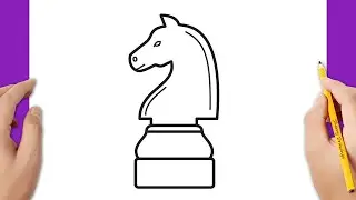 HOW TO DRAW A CHESS KNIGHT EASY