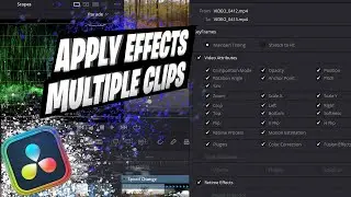 How To Apply Effects on Multiple Clips Davinci Resolve