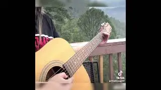 Love playing in the rain❤️Wish I could do it all the time😌 #ruidoso #newmexico #tiktok #guitar #fyp