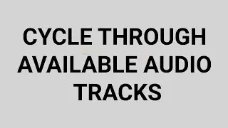 Cycle through available audio tracks shortcut key in VLC Player