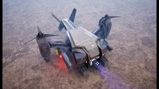 Unreal Engine 5.4.4. AI Sci-Fi Military Drone