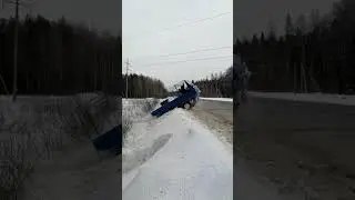 Вездеход Боливар берёт снежный подъём #болотоход #вездеход #самоделка #водомет