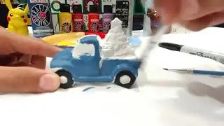 Satisfying Painting a Christmas Ornament Truck #asmr #satisfying #satisfyingvideo