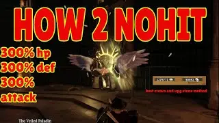 Derelict: Veiled Paladin NOHIT attack analysis(best crown and upgrade stone method)