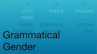 Grammatical Gender