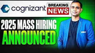 🔥COGNIZANT Mass Hiring 2025 Announced | Exam In September | Pre Placement Talk 30/08/2024🔥