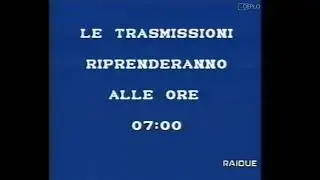 Конец эфира (RAIDUE Италия,17.09.1997)