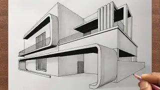 How to Draw House in 2 Point Perspective