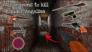 All weapons VS Granny and Grandpa and Spider Angelina - Granny Revamp (Unofficial Remake)