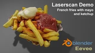 Laserscan Demo French Fries Blender 3D Eevee