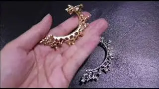 Galaxia Air Crystals Ear Cuff Hoop Climber Earring Hypoallergenic Earring