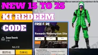 New 15 To 25 April Redeem Code || Ff Redeem Code Today New Redeem Code Free Fire