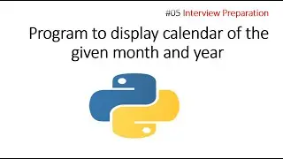 Write a Python Program to Print Calendar