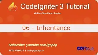 6- Inheritance in PHP | CodeIgniter 3 Tutorial