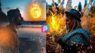 How To Add Realistic Fire To your Picture | Creative Picsart Editing Tutorial 2020