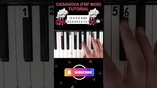 Casanova (Friday Night Funkin - Mid Fight Masses MOD) - Easy piano TUTORIAL 