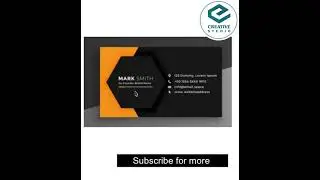 Create Black & Orange color background visiting card in corel draw