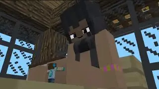 giantess`s foot slave | Minecraft giantess animation (first person)