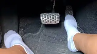 driving with socks white car/ Socken weiß Auto fahren /#asmr #asmrsounds