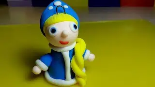 Plasticine Snow Maiden.🎄👸🎄Let's make a Snow Maiden for the New Year. Christmas tree toy.