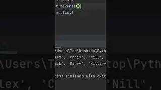 How to reverse the order in a list? 