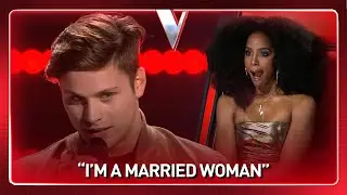 The most FLIRTY Blind Audition on The Voice? | 