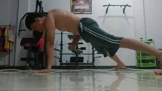 One Arm Push Up Attempt (Bad Form)