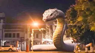 巨蛇在城市出現，人販子的車直接被巨蛇吞掉！【蛇之女Snake Girl】丨驚悚 冒險 災難 #奇妙影视馆
