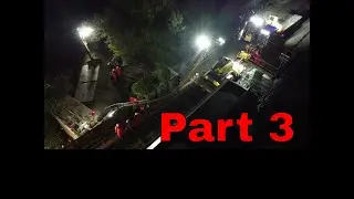 Derailed Train Unloaded at Night (Audenshaw Manchester)