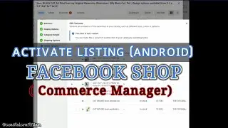 FACEBOOK SHOP: Activate Listing FB Shop (Android) || Commerce Manager