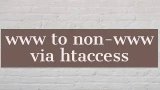 How to redirect www URLs to non-www? | htaccess
