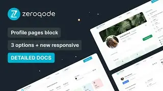 Profile Page Block | No-Code App Template by Zeroqode