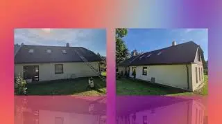 Bitumena jumta tīrīšana / Очистка битумной крыши / Bitumen roof cleaning