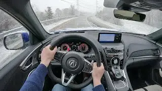 2022 Acura RDX - Snowy POV Test Drive (Binaural Audio)