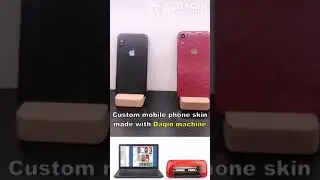 Various custom mobile skins made with Daqin machine