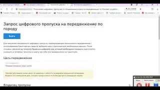 Как оформить цифровой пропуск на передвижение по городу на машине.