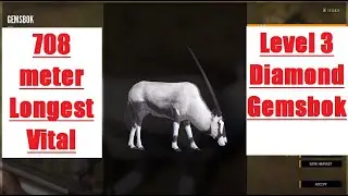 708 meter | "My Longest Vital Shot Record - Took Down a Level 3 Diamond Gemsbok from 708 Meter!"