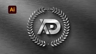 Logo design in illustrator: Typography A+D logo design in Adobe illustrator | Mockup logo design