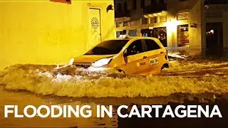 When roads turn into rivers, Cartagena Colombia
