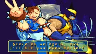 Marvel VS Capcom 1 - Chun-Li/Wolverine - Expert Difficulty Playthrough