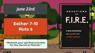 June 23rd | Devotions on Fire Year Two Read Though The Bible In A Year