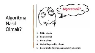 ALGORİTMA VE PROGRAMLAMA 1