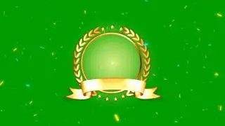 4K Anniversary Badges With Paper Particles Green Screen Background.