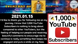 Thank You 1000 Subscribers!! | 1000+ SUBSCRIBERS | SL DevCode
