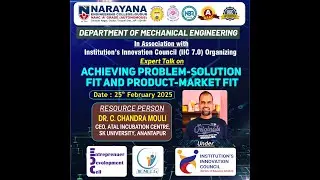 Awareness program on Problem Solution Fit, Product Market Fit