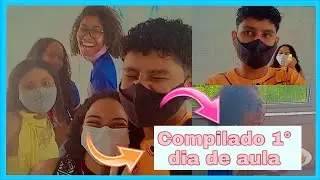 Compilado do meu 1° dia de Aula! Semi-presencial!! #viral #escola #compilado