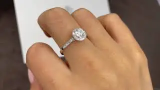 Кольцо с бриллиантами. Центральный 0.5ct GIA